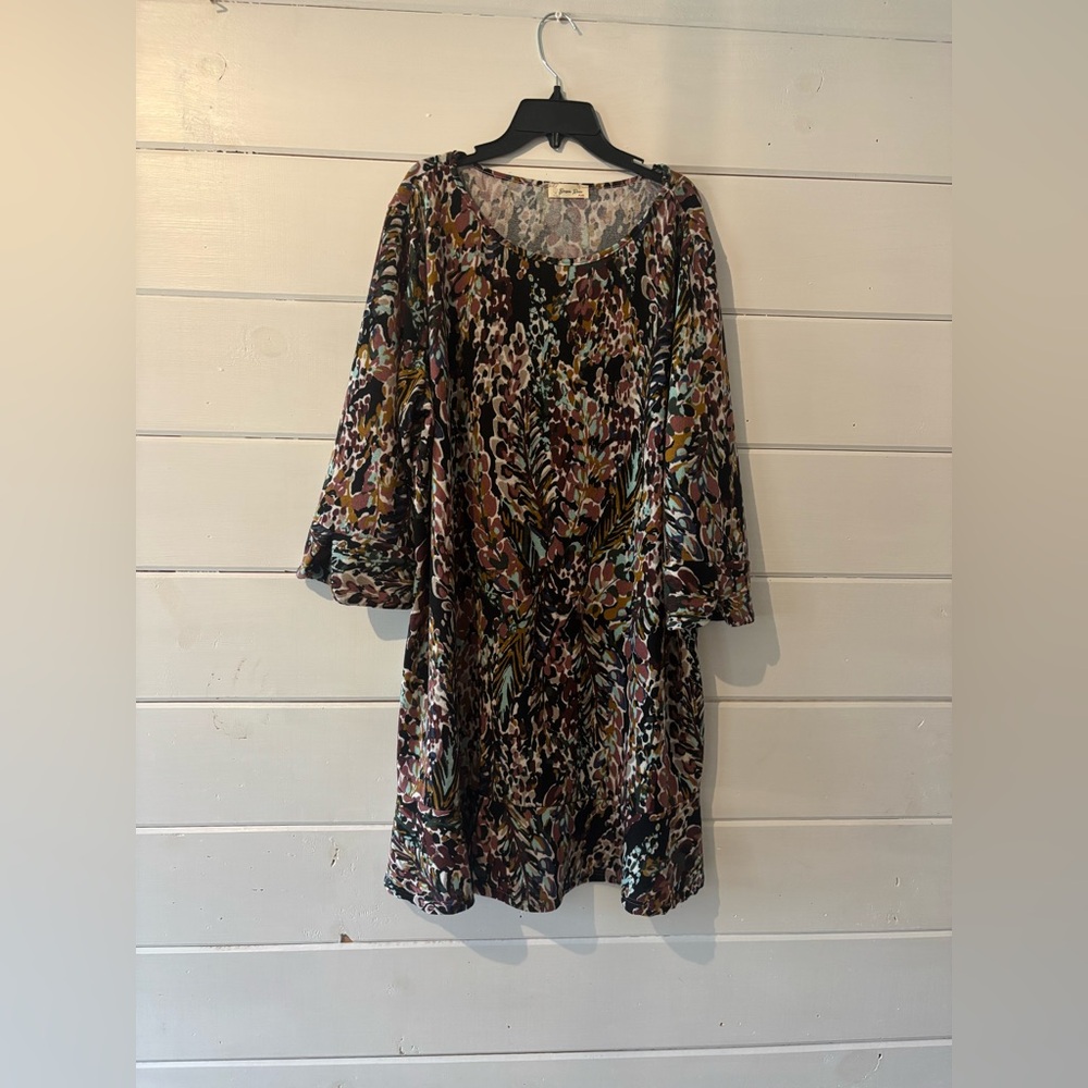 Beeson River Multicolor Floral Long Sleeve Dress